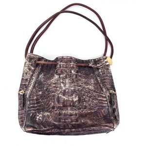 Brahmin crocodile embossed‎ leather handbag purse